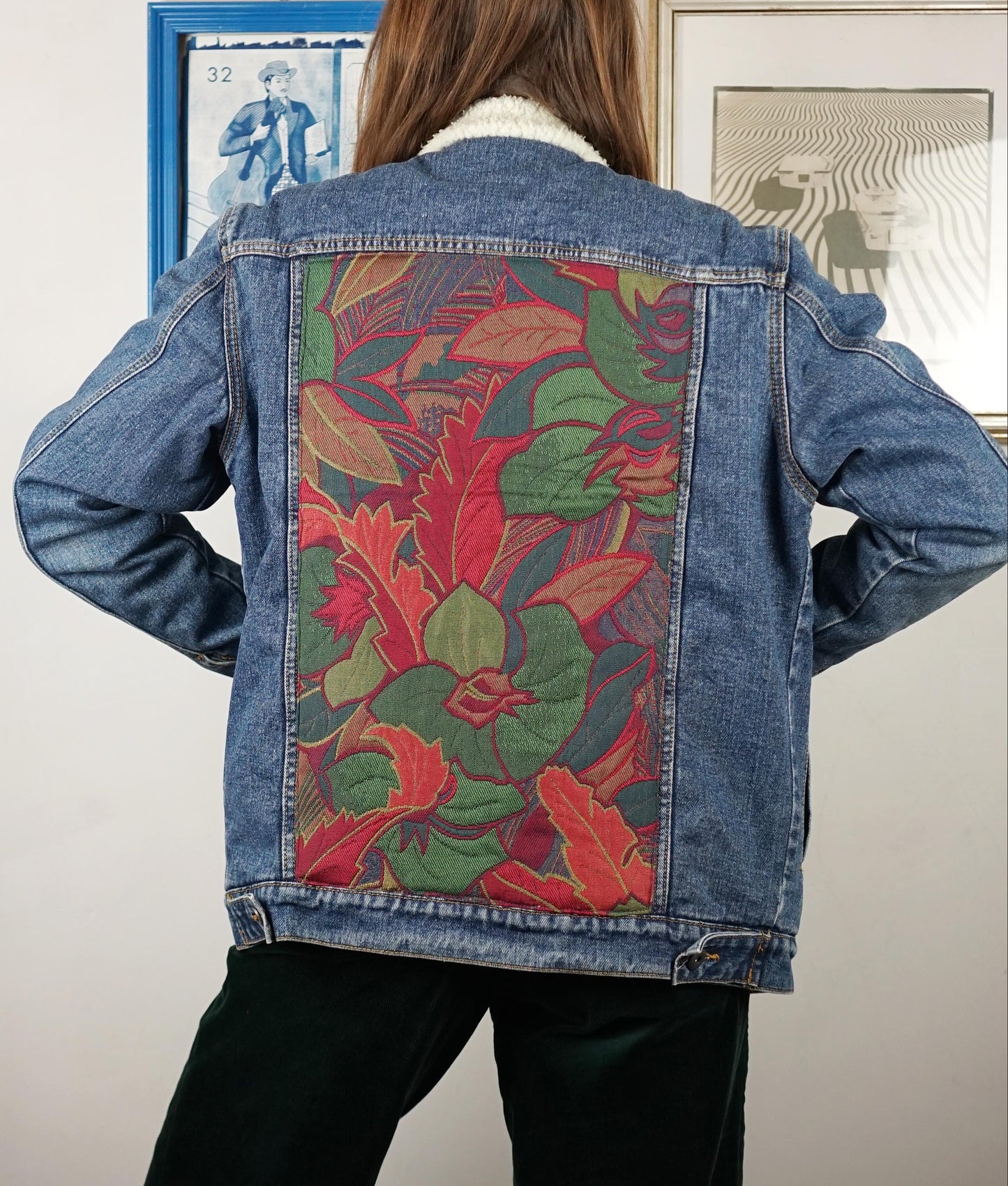 Custom Sherpa Denim Jacket - Herbarium Nomade