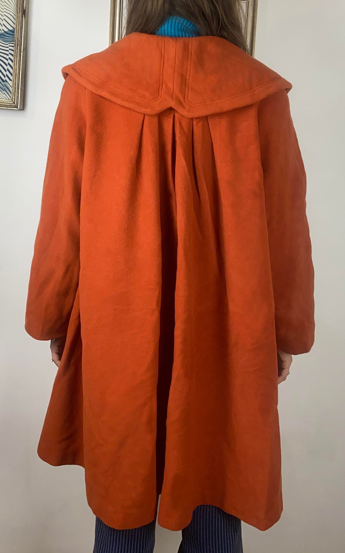 Cappotto vintage in lana arancio