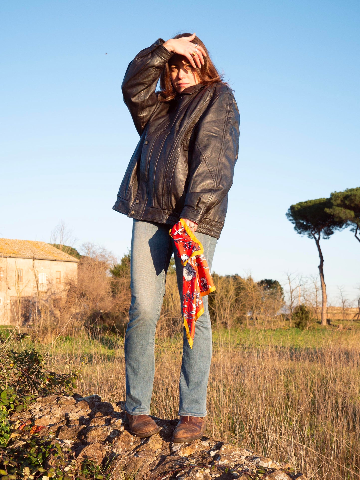 Bomber over in pelle anni '80