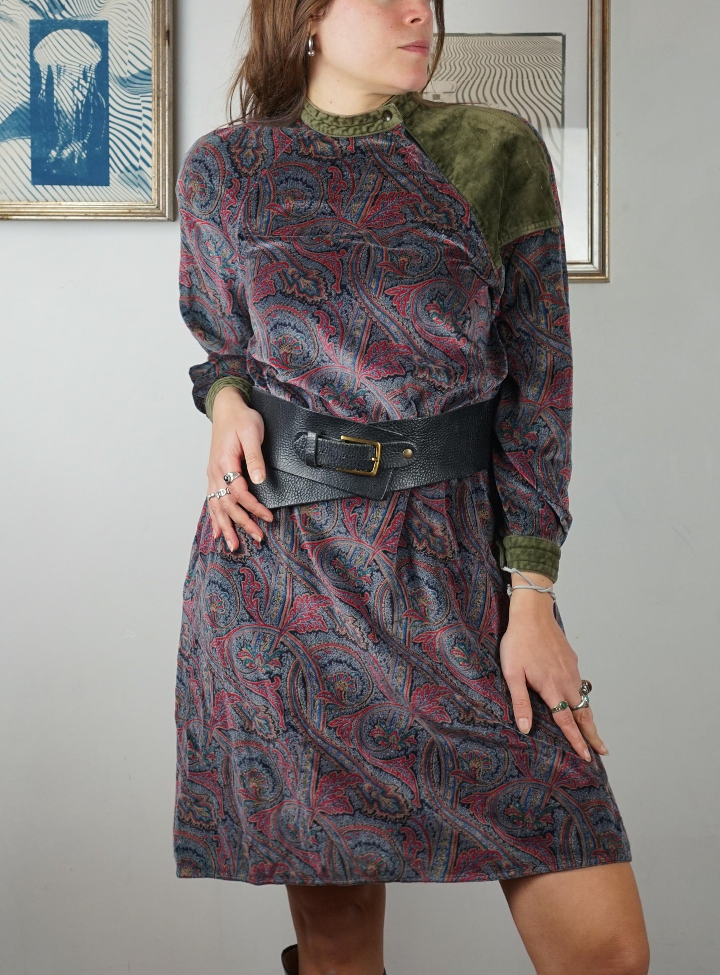 Vestito vintage arabeschi in cotone