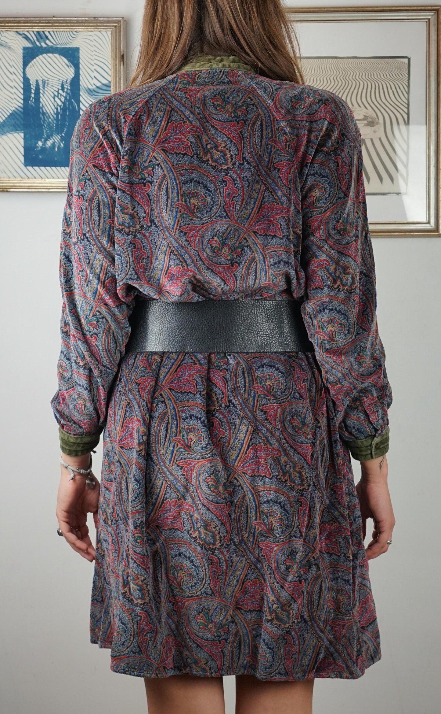 Vestito vintage arabeschi in cotone