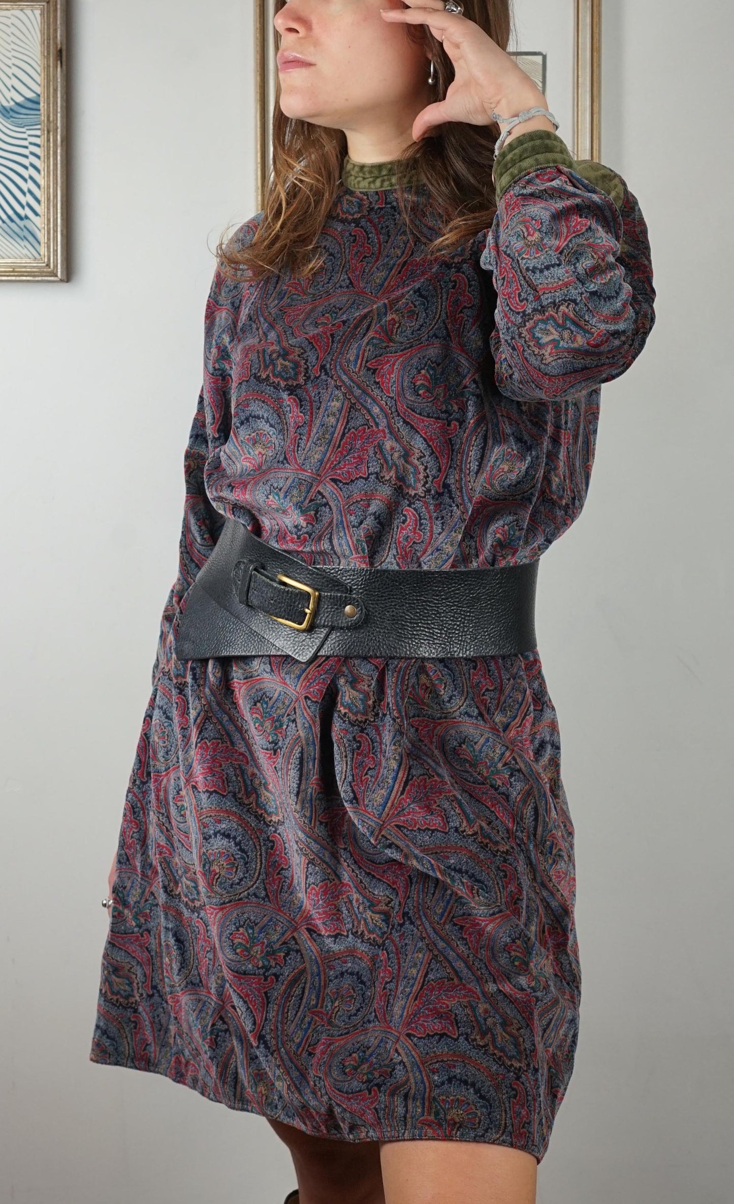Vestito vintage arabeschi in cotone