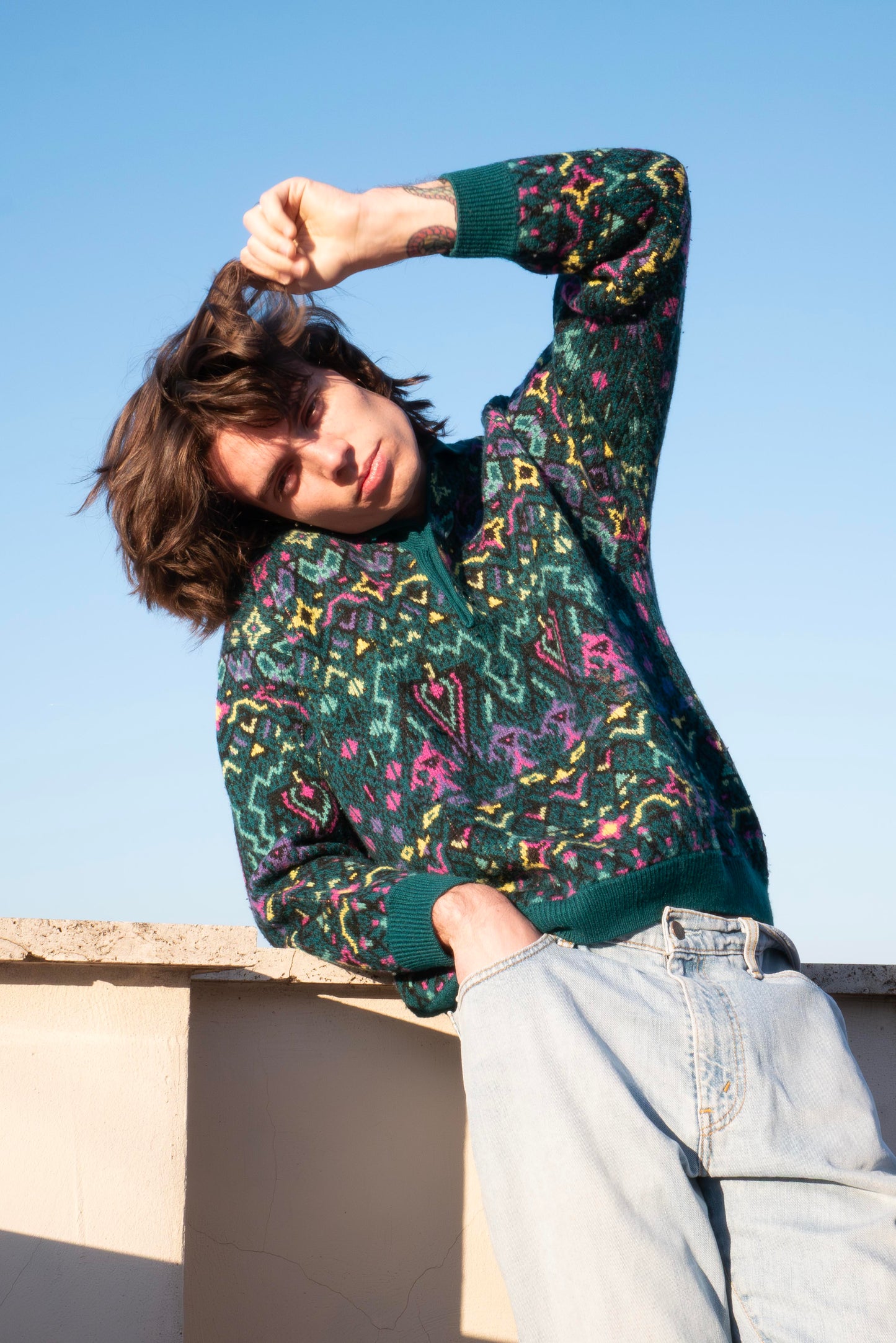 Maglione fantasia multicolor
