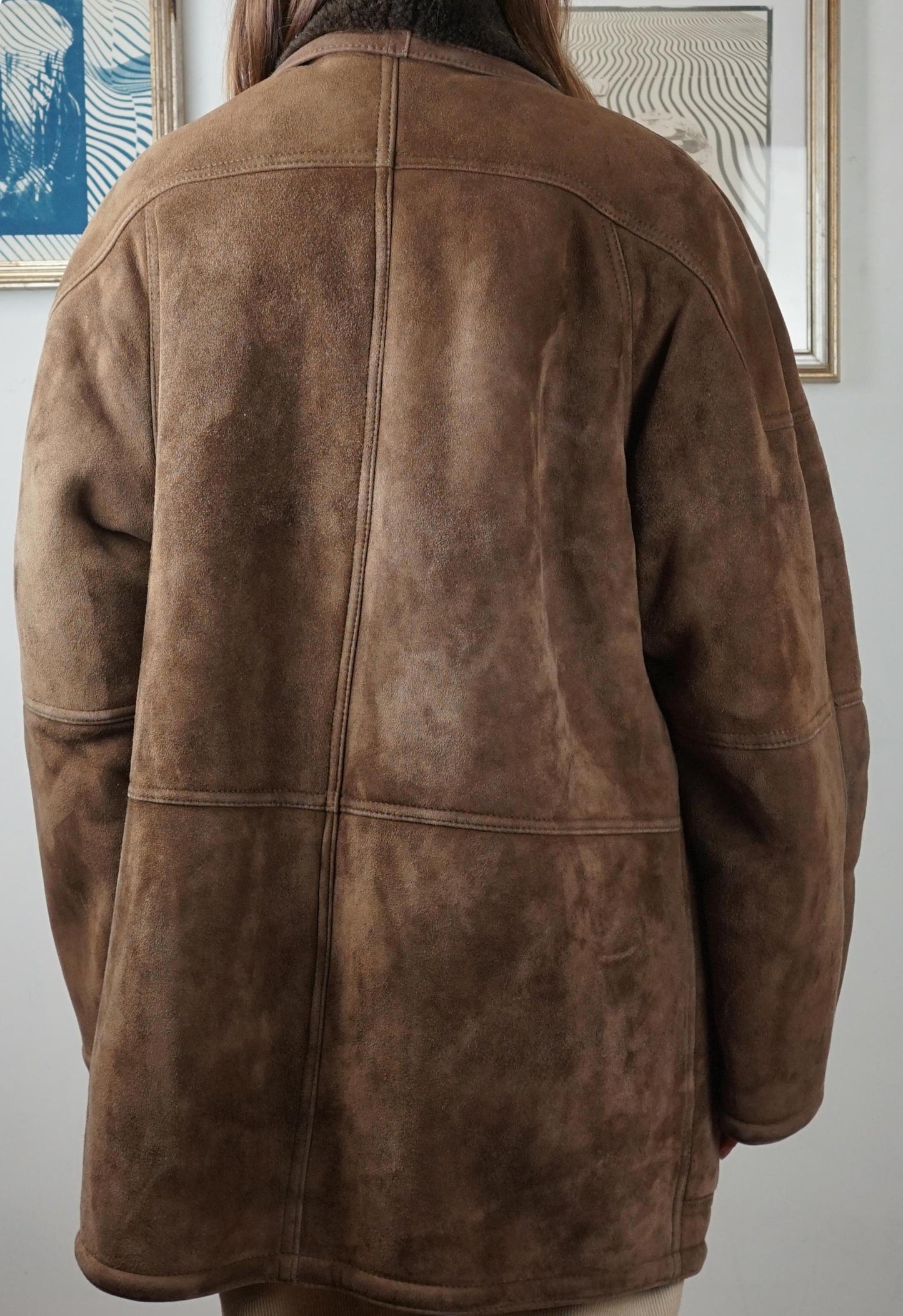 Montone shearling vintage caffè