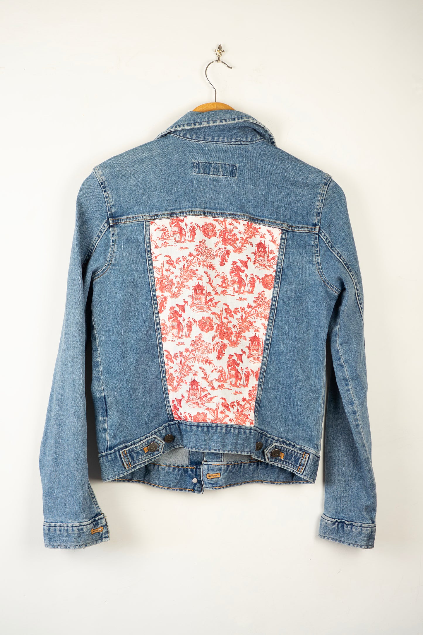 Light Denim Jacket - Coral Pastoral