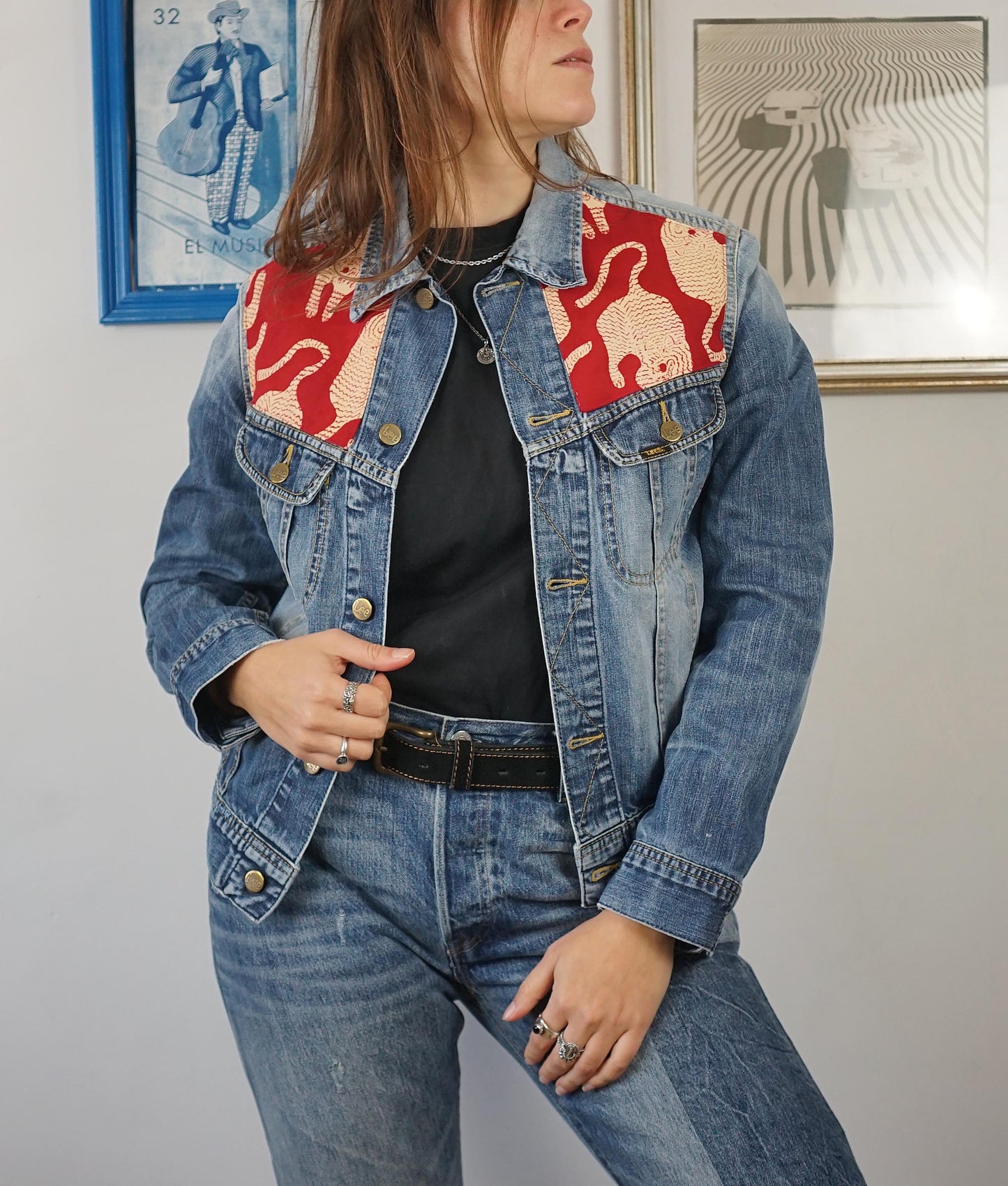 Washed Denim Jacket Sienna Tiger
