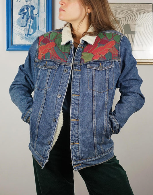 Custom Sherpa Denim Jacket - Herbarium Nomade