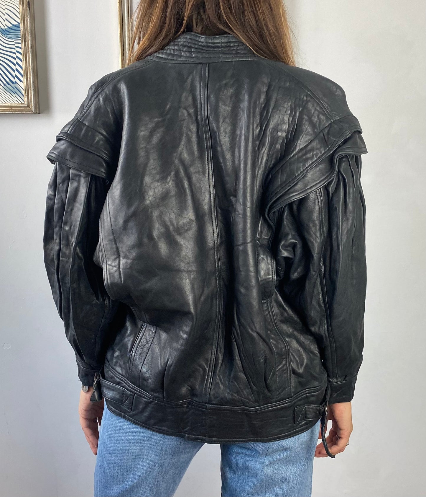 Giacca in pelle vintage 80's