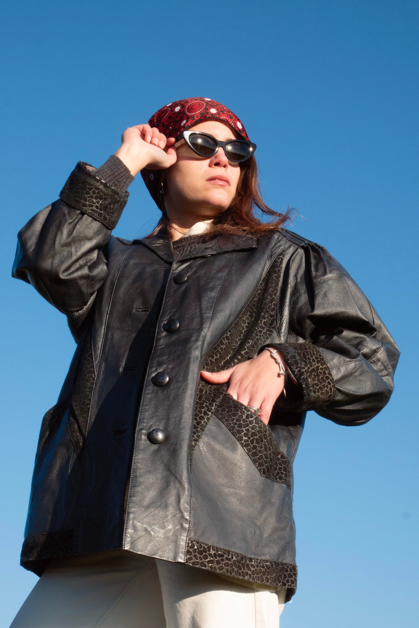 Giacca pelle anni '80