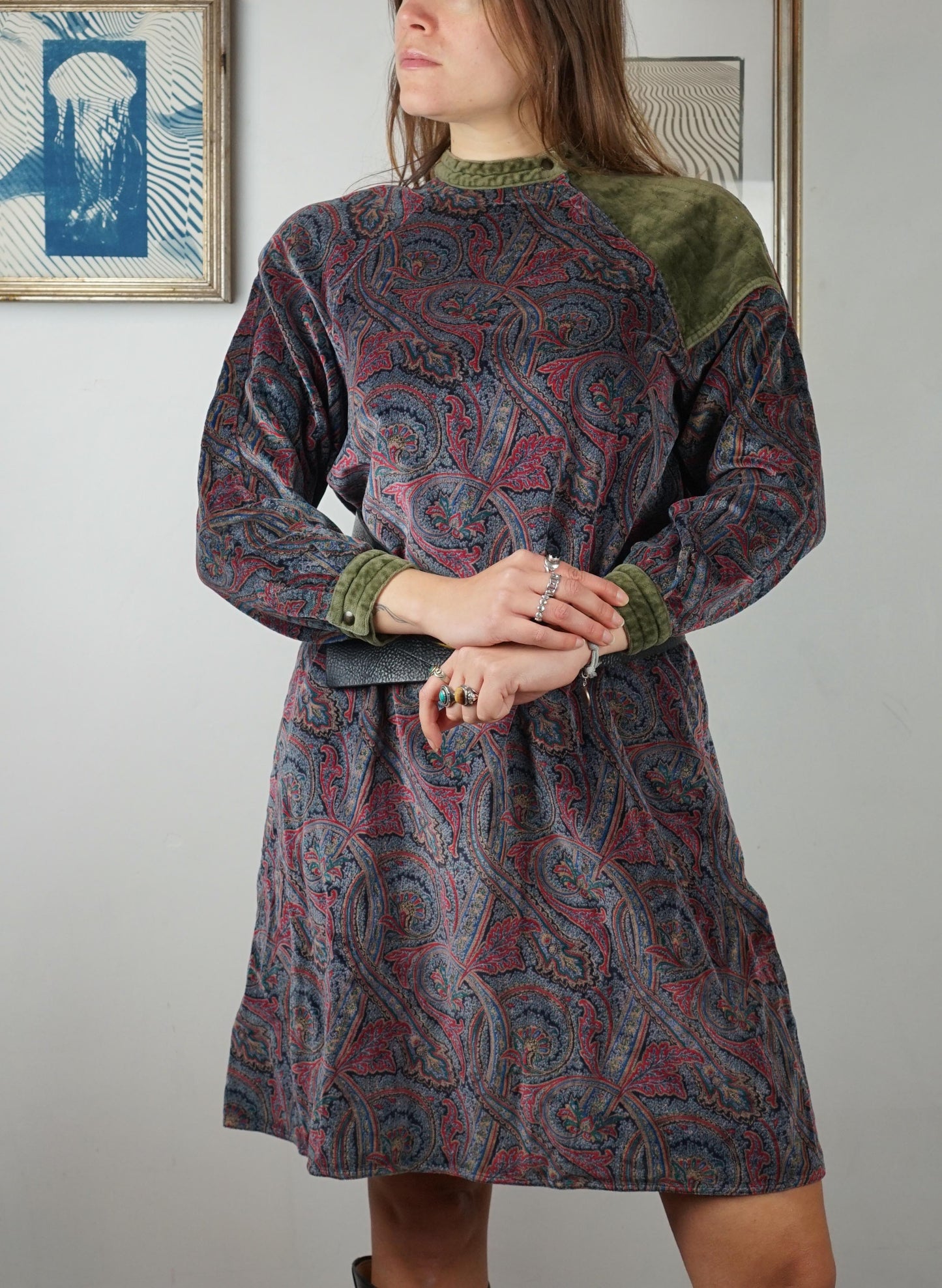 Vestito vintage arabeschi in cotone