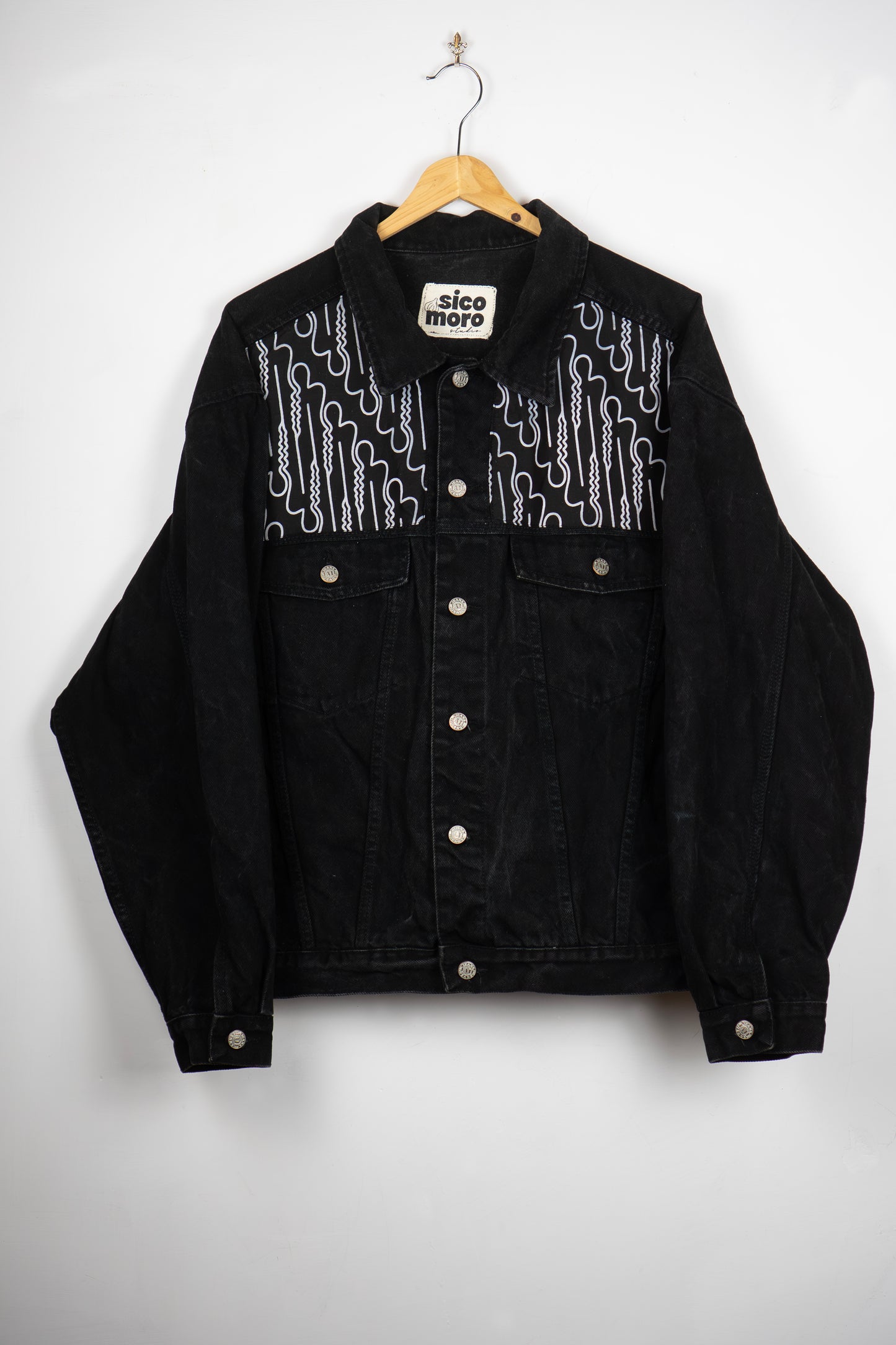 Black Monolith - denim custom jacket