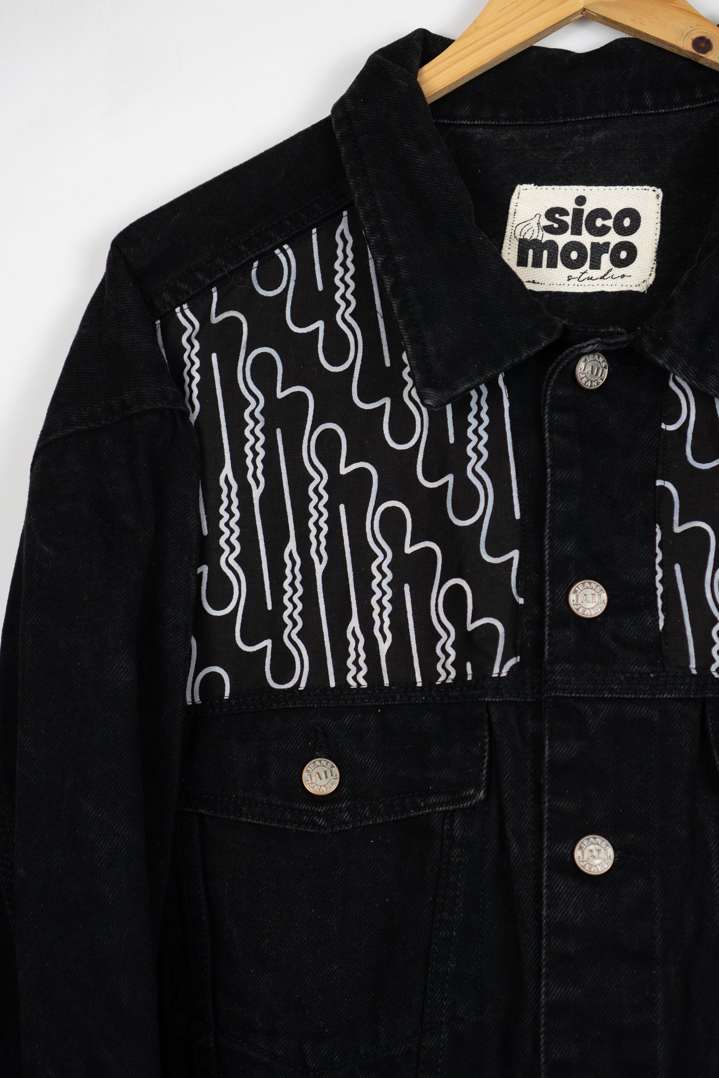 Black Monolith - denim custom jacket