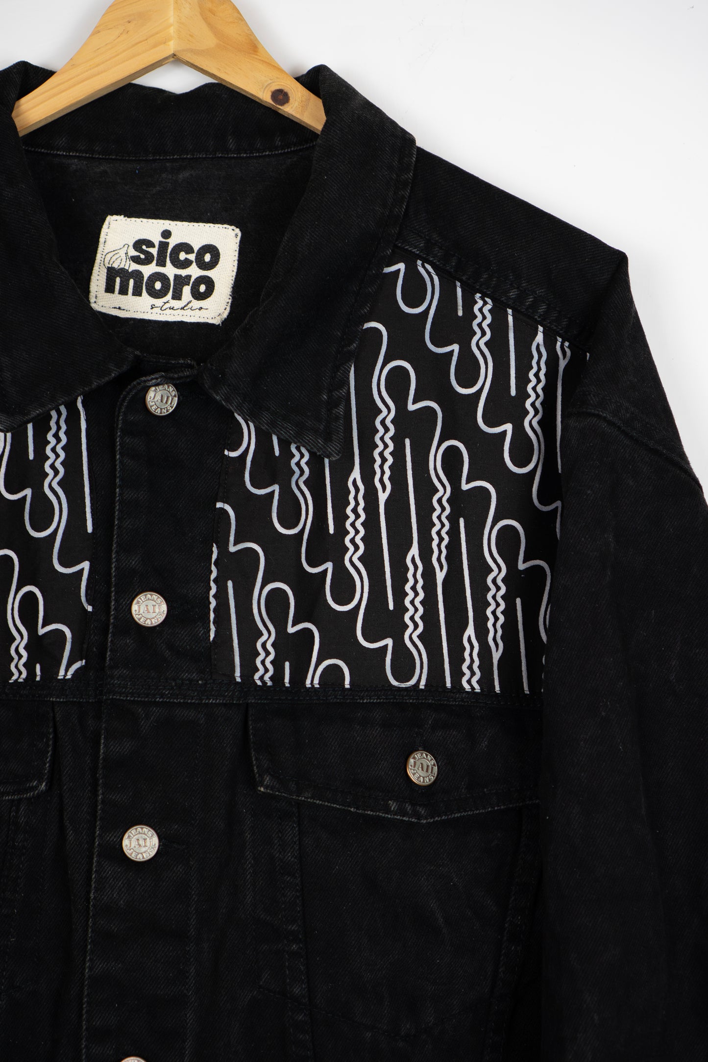 Black Monolith - denim custom jacket