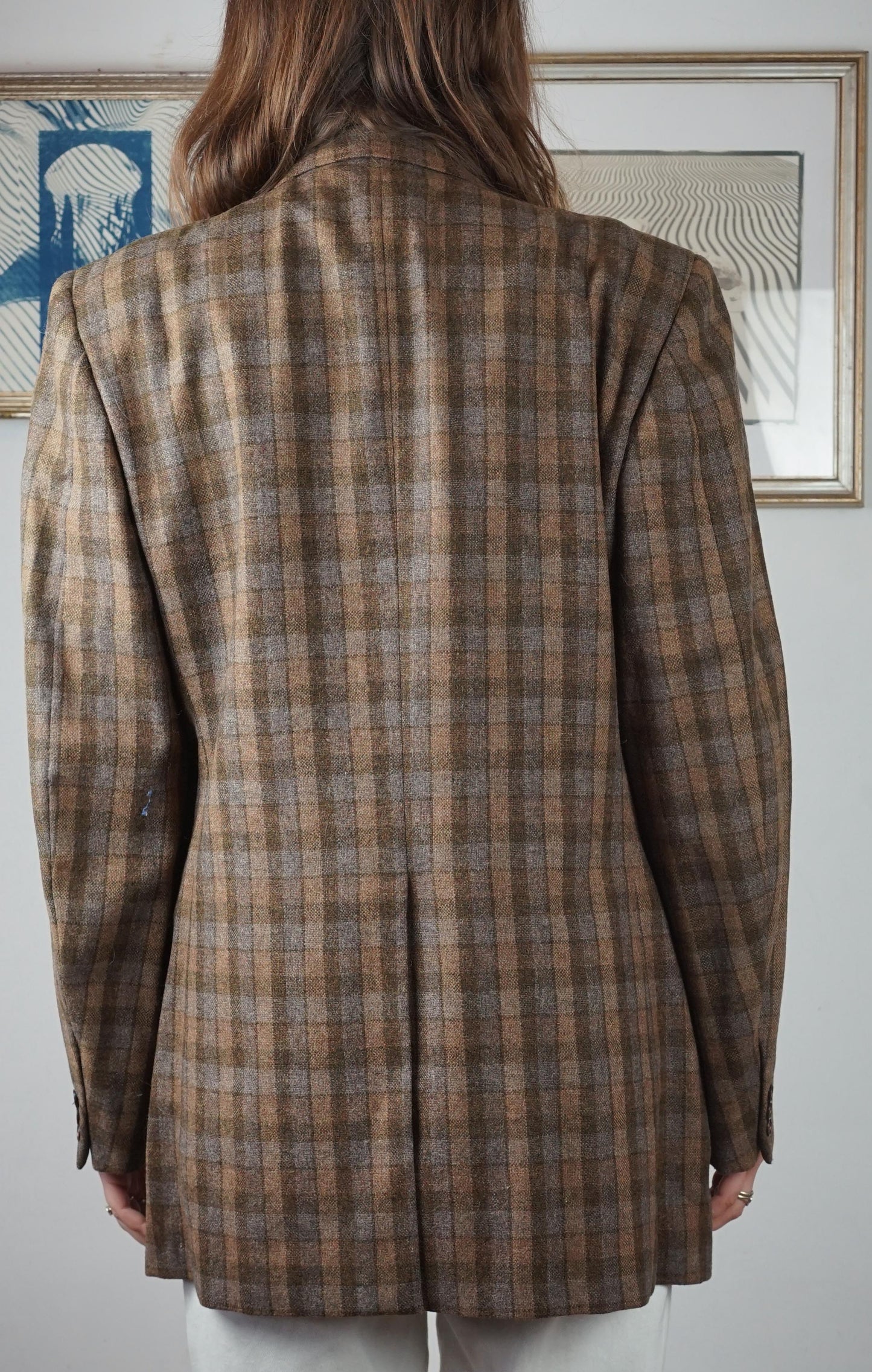 Blazer a quadri 100% pura lana
