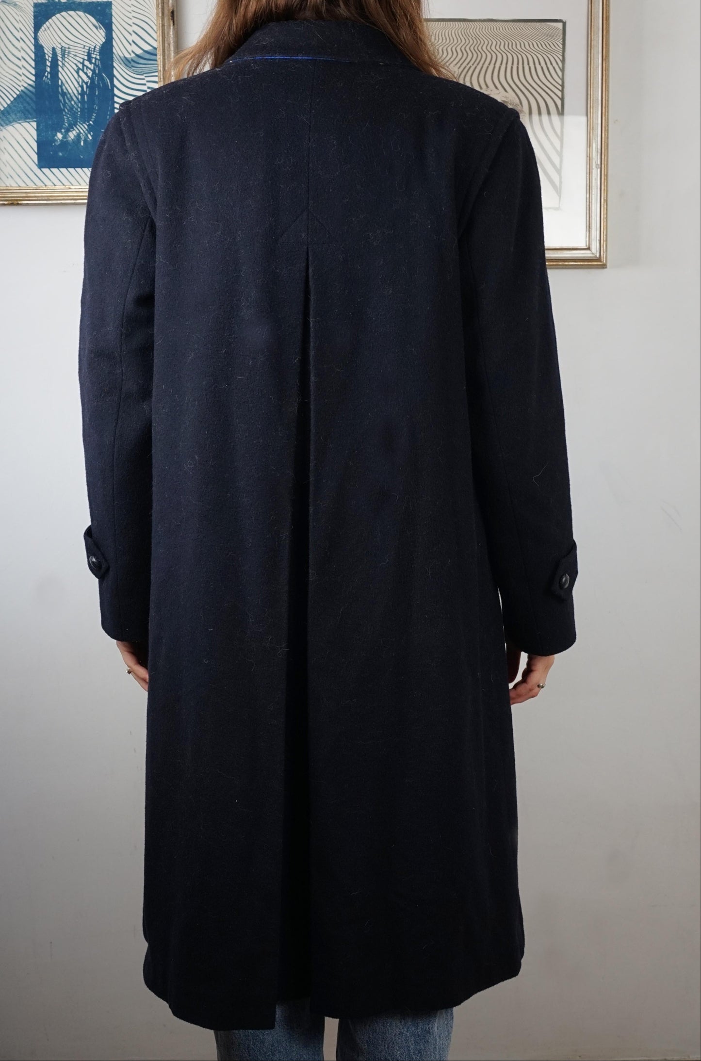 Cappotto loden in lana e alpaca colore blu
