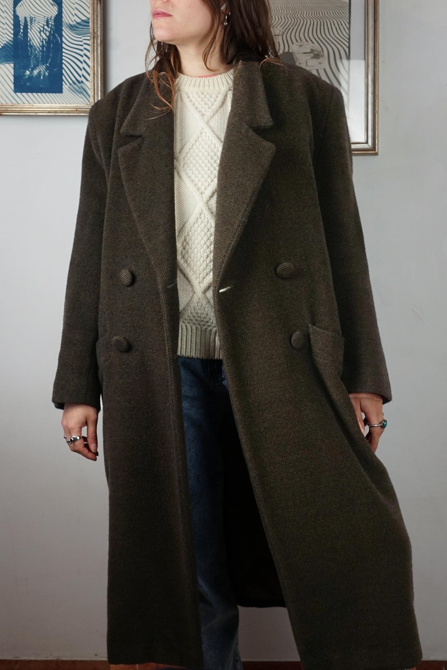 Cappotto classico doppiopetto 100% lana