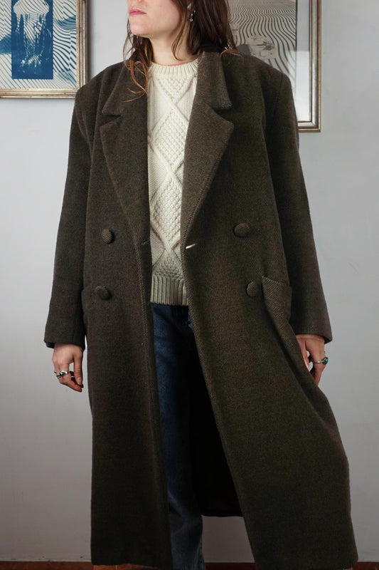 Cappotto classico doppiopetto 100% lana