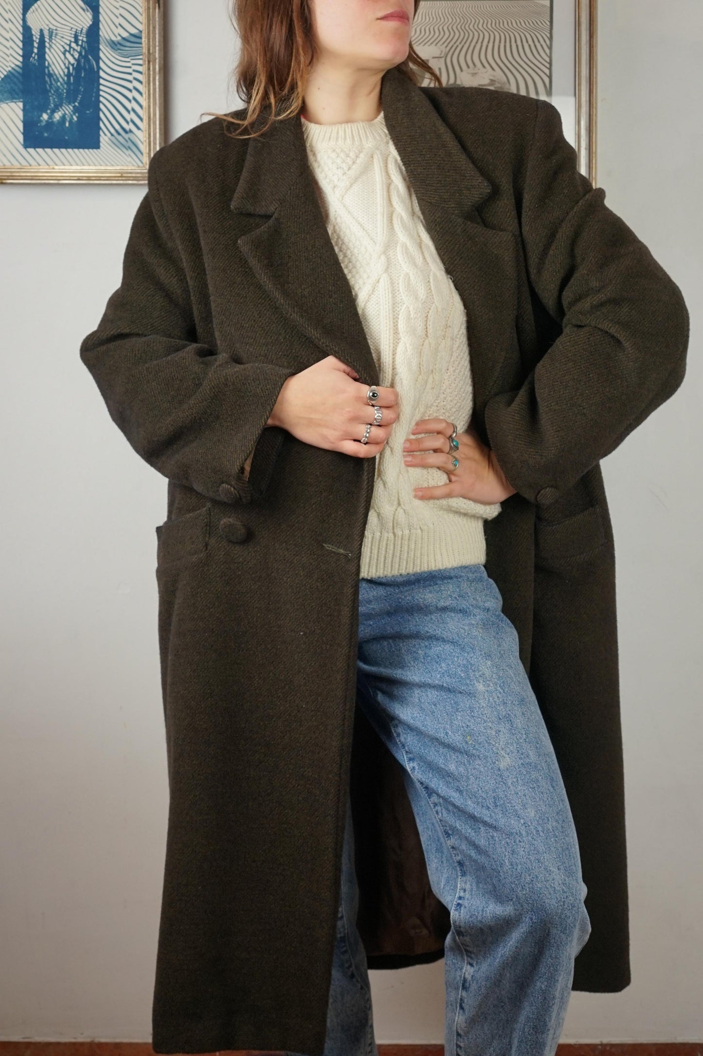 Cappotto classico doppiopetto 100% lana