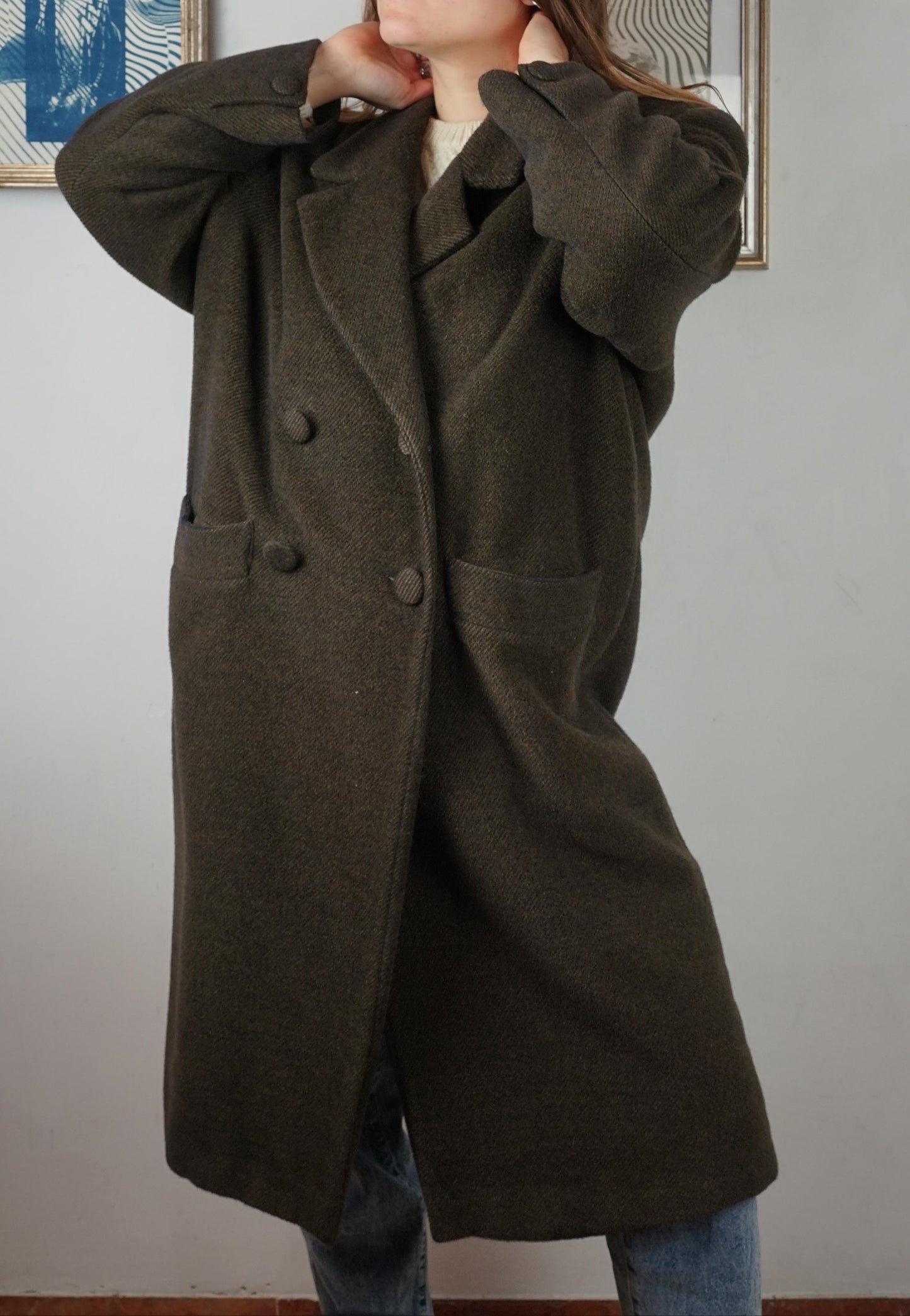 Cappotto classico doppiopetto 100% lana