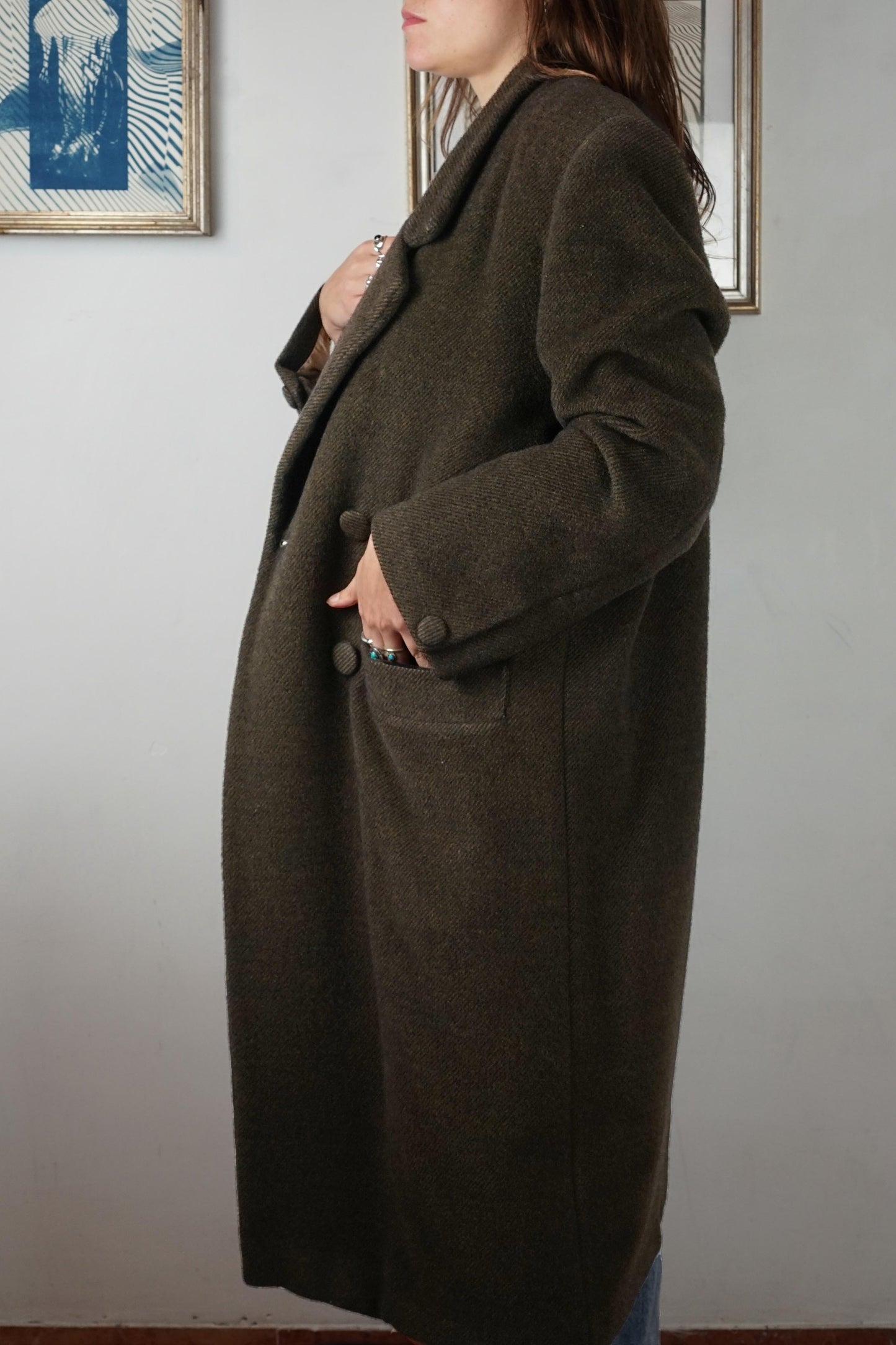Cappotto classico doppiopetto 100% lana