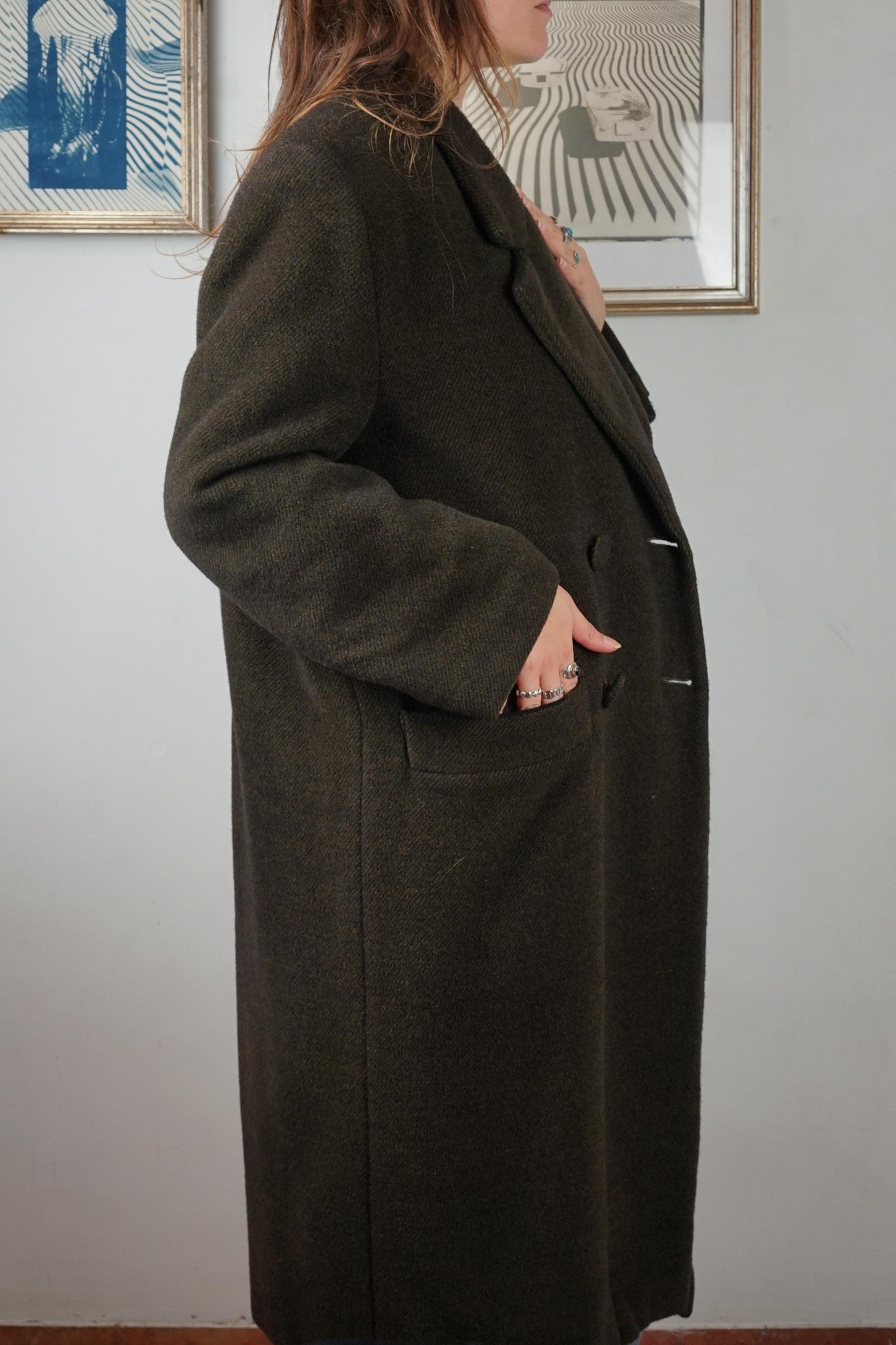 Cappotto classico doppiopetto 100% lana