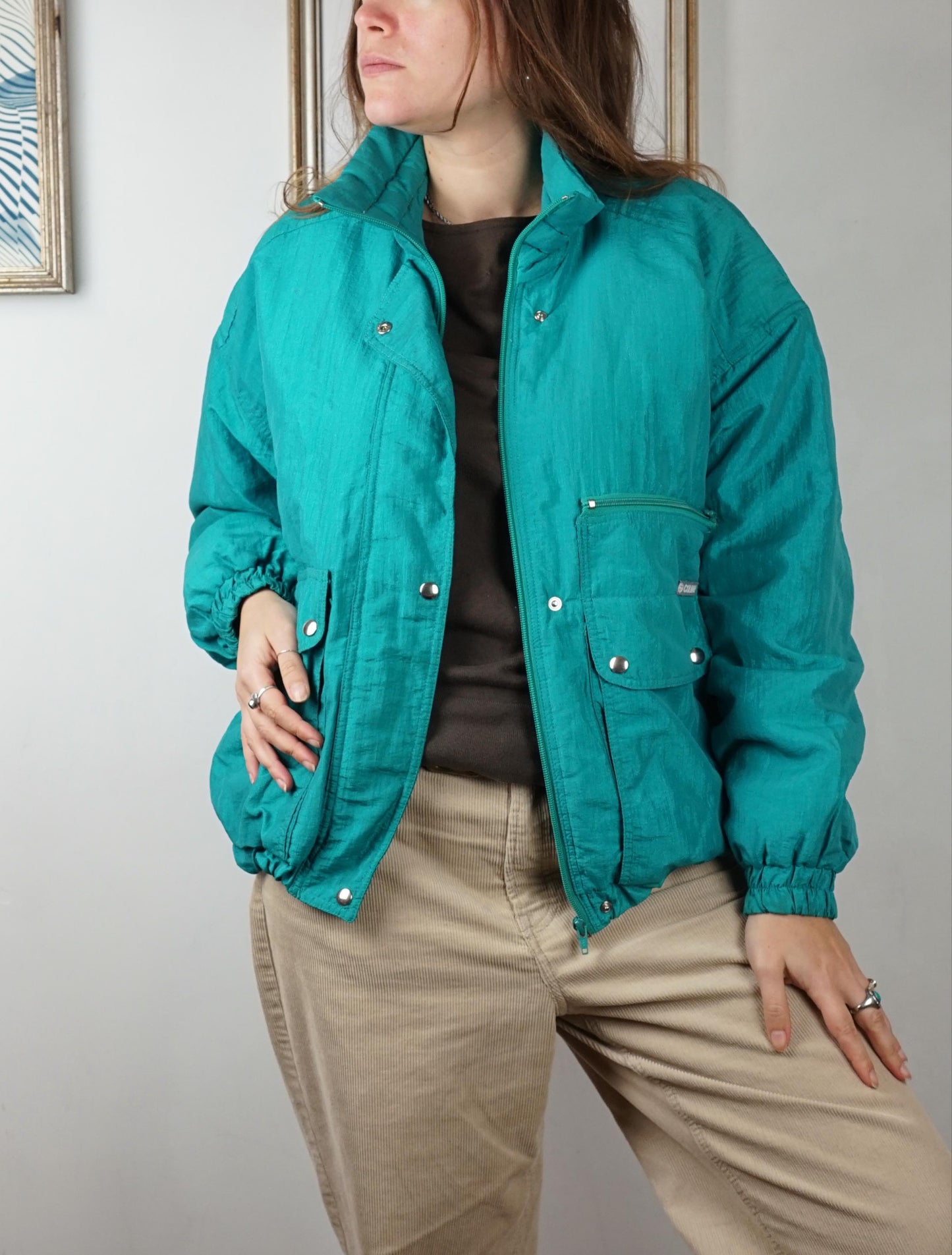 Colmar vintage ski jacket turchese