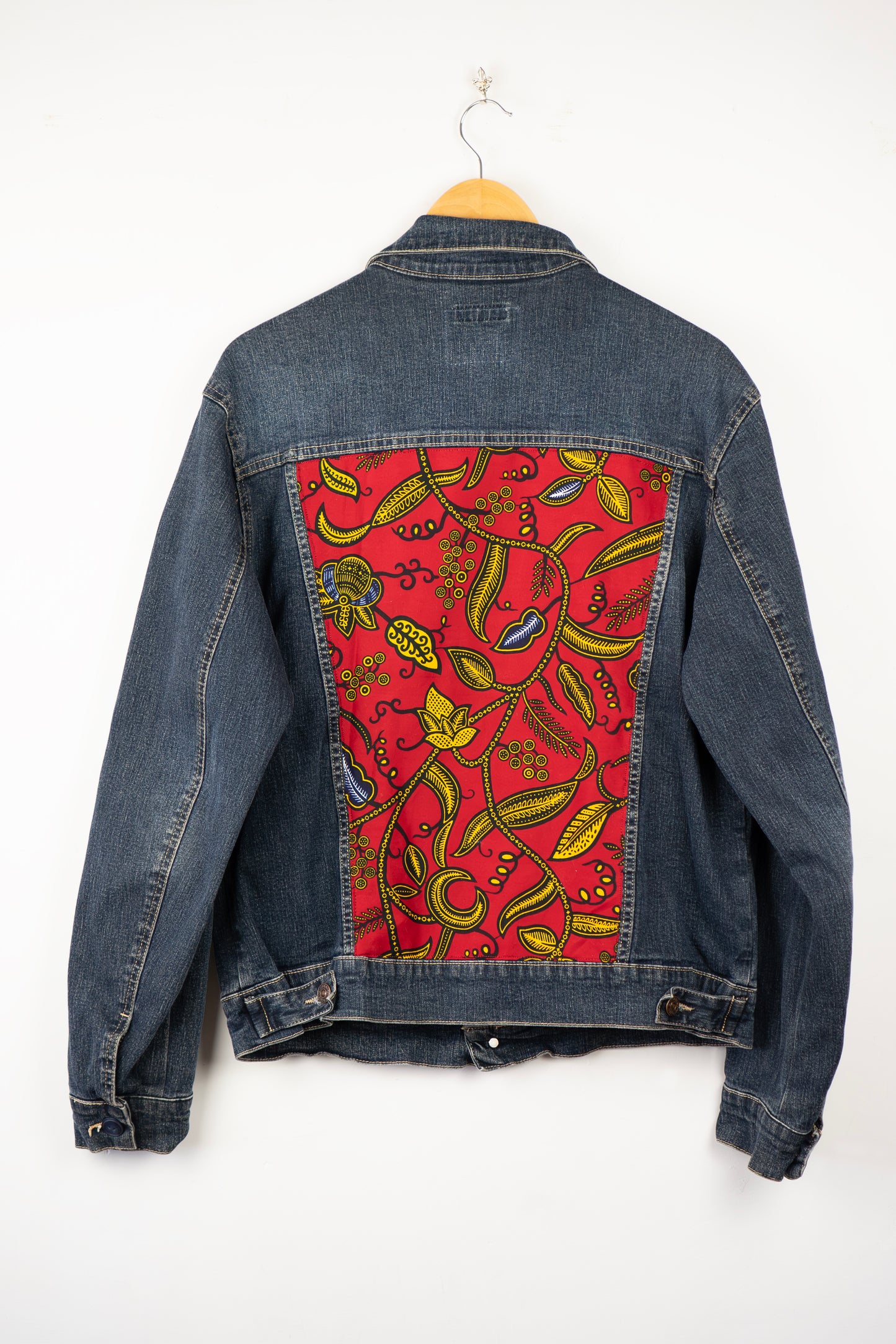 Crimson Vine - Custom Denim Jacket