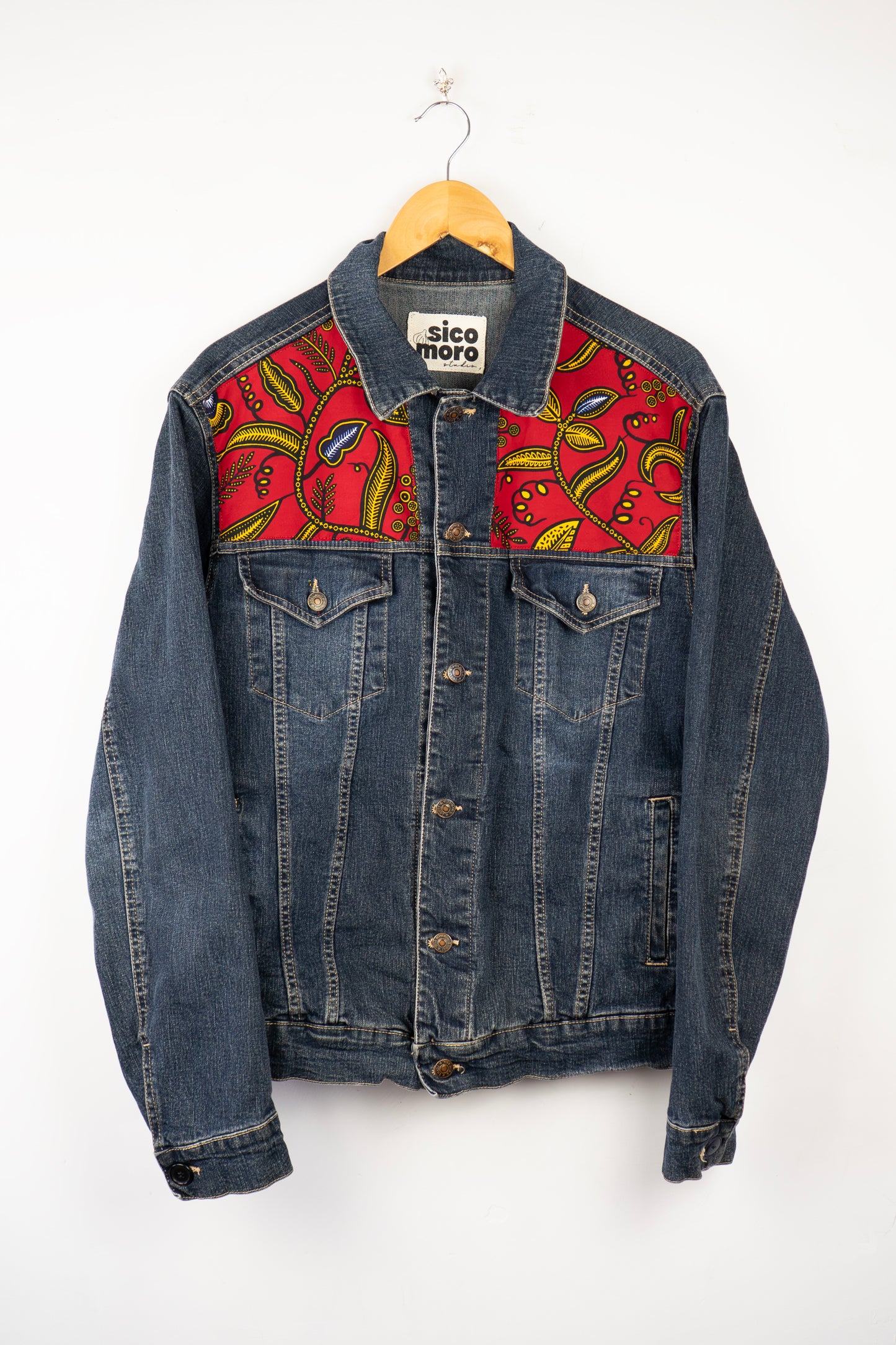 Crimson Vine - Custom Denim Jacket