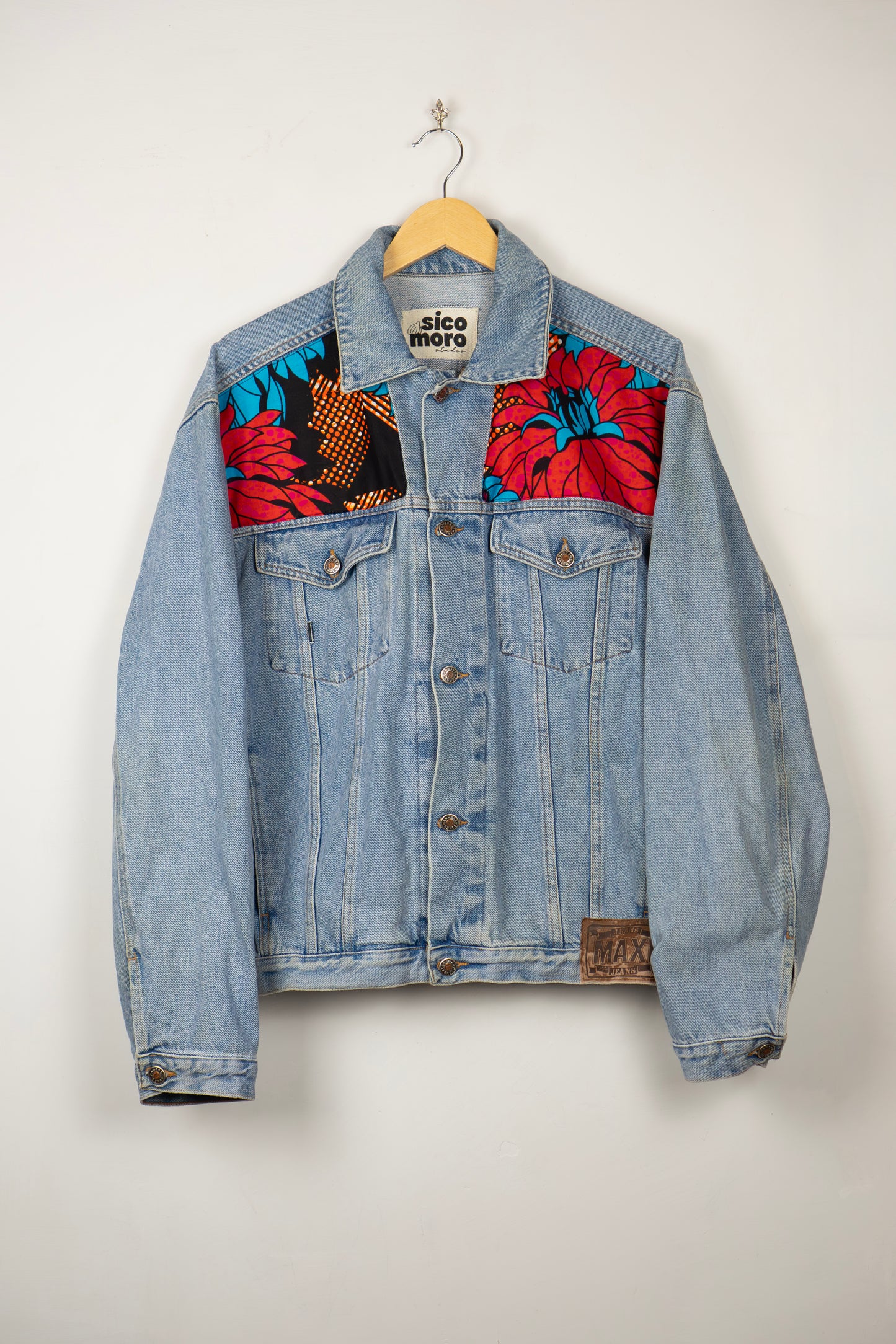 Light denim jacket - Neon Bloom