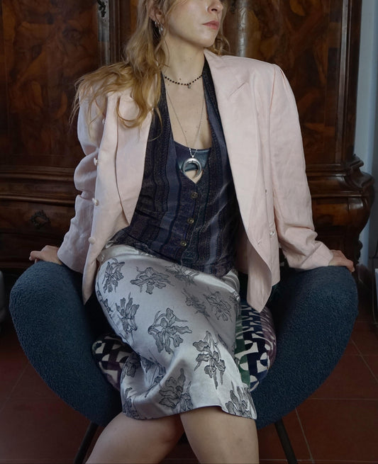 Gilet 100% cotone a righe