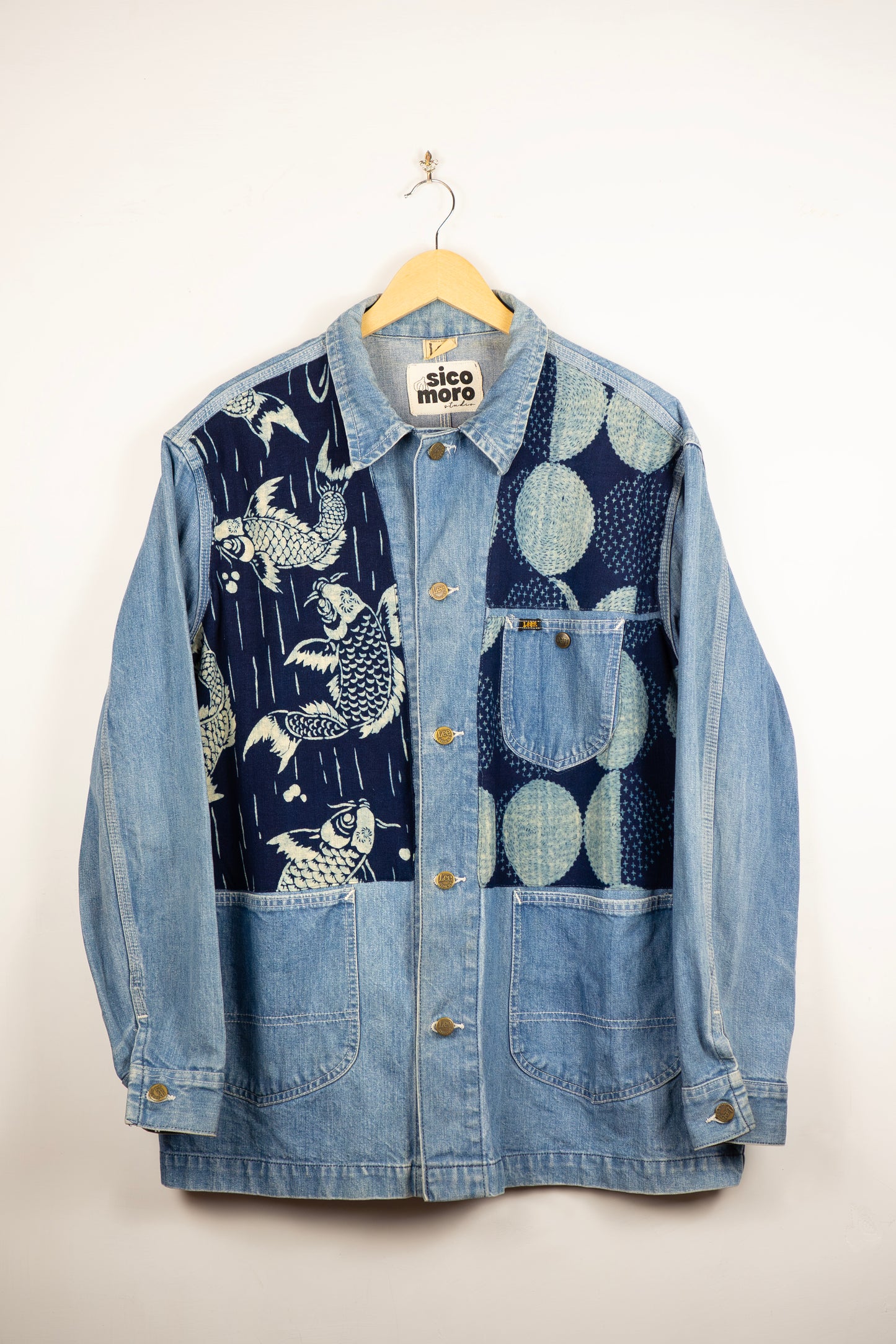 Moon & Koi custom denim jacket