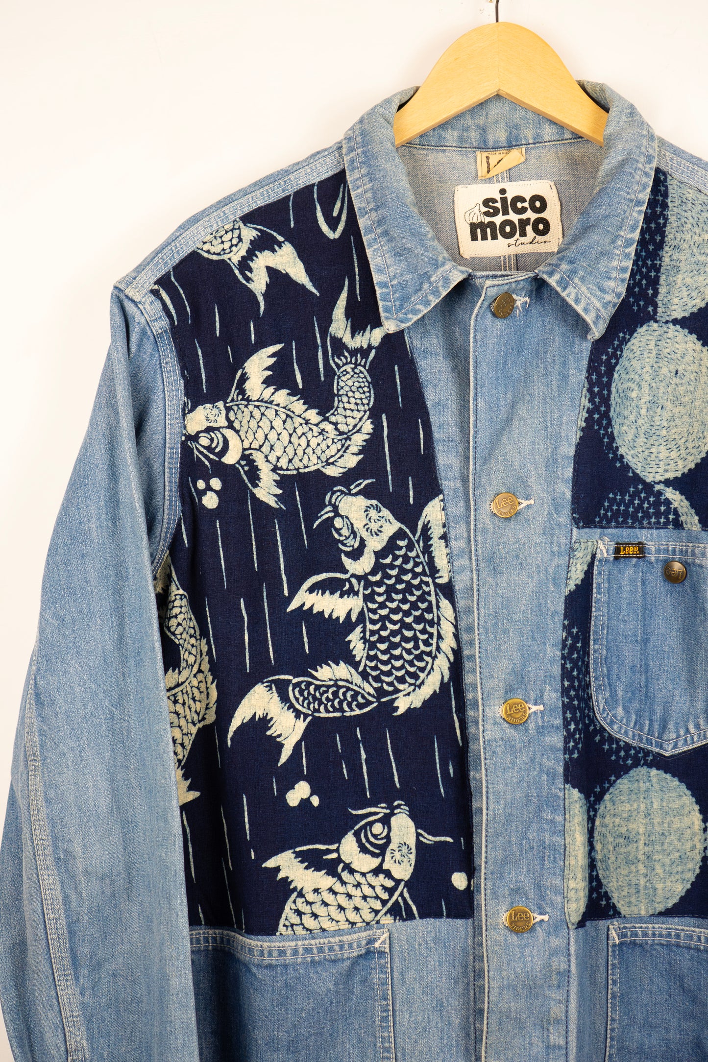 Moon & Koi custom denim jacket