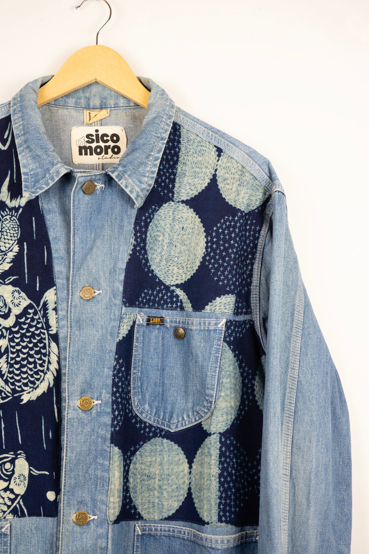 Moon & Koi custom denim jacket