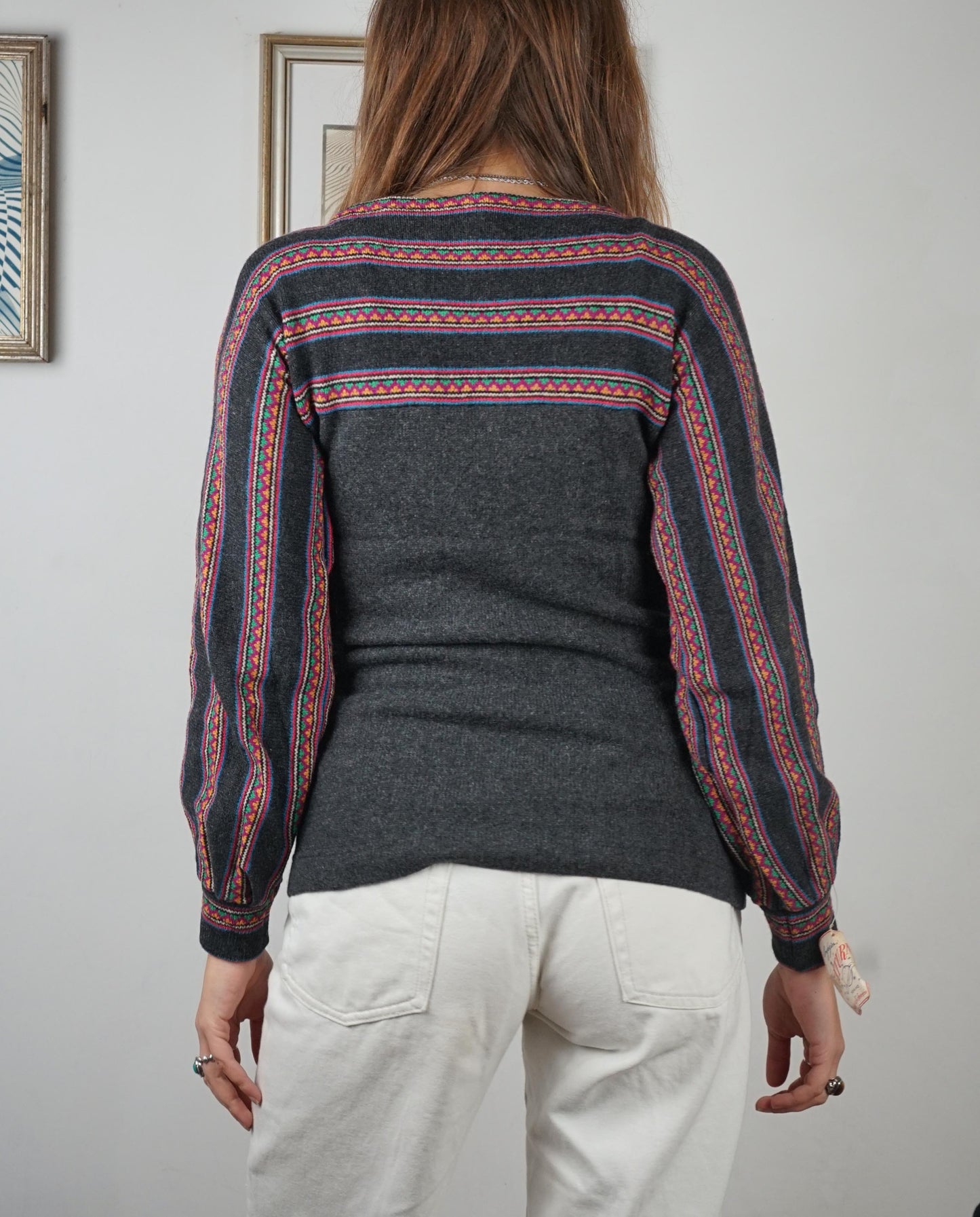 Maglia vintage sartoriale maniche a palloncino