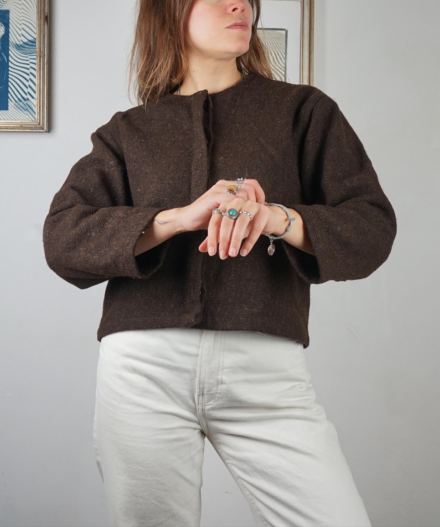 Cardigan vintage sartoriale 100% lana di Scozia - Scapa