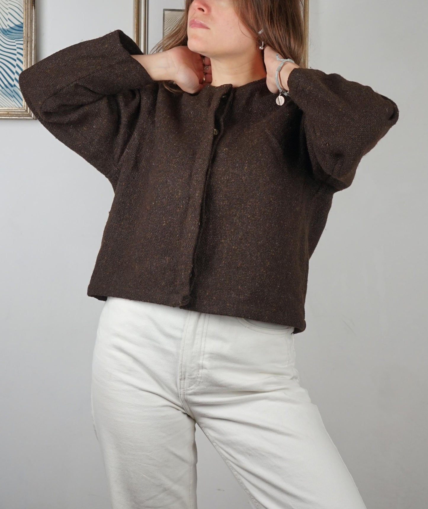 Cardigan vintage sartoriale 100% lana di Scozia - Scapa