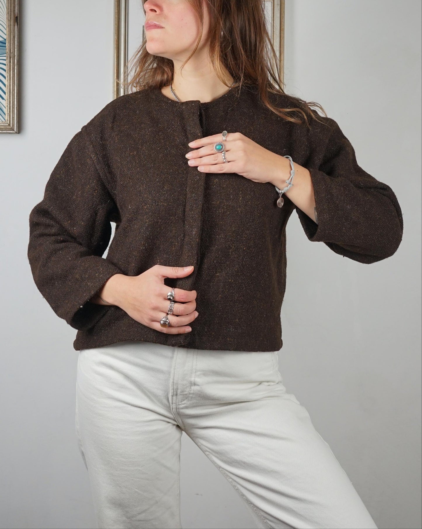 Cardigan vintage sartoriale 100% lana di Scozia - Scapa