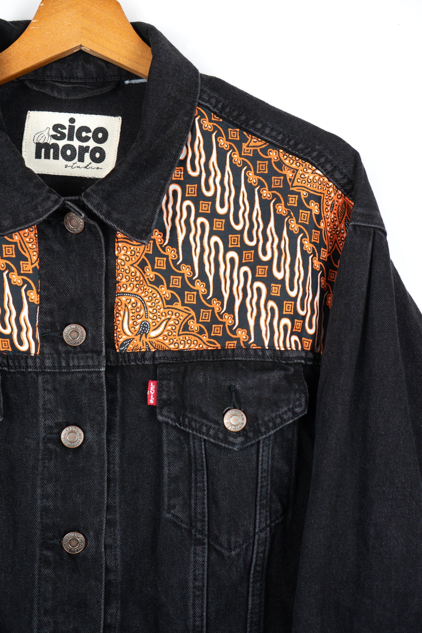 Black Crop Denim Jacket - Parang Current