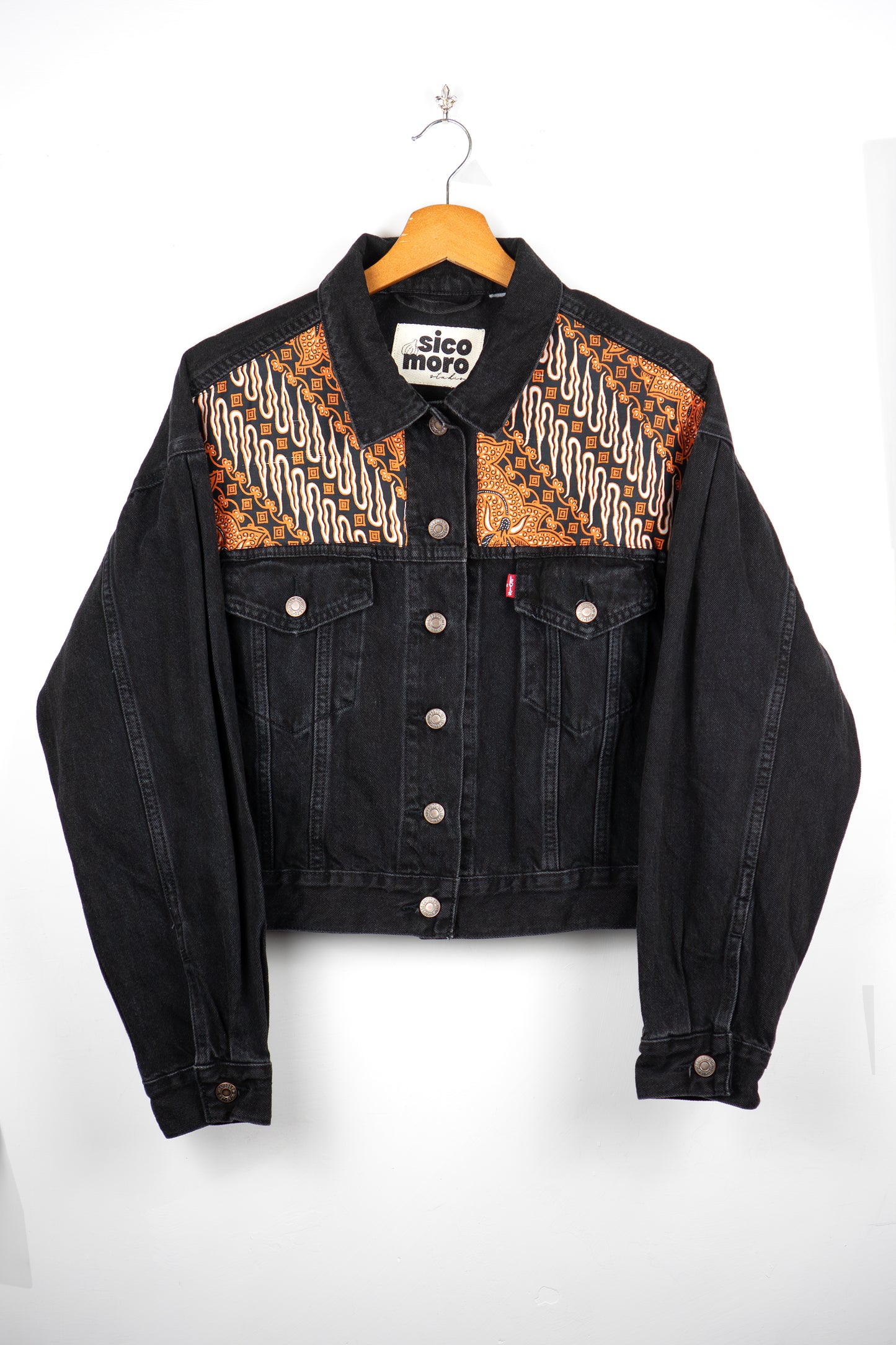 Black Crop Denim Jacket - Parang Current