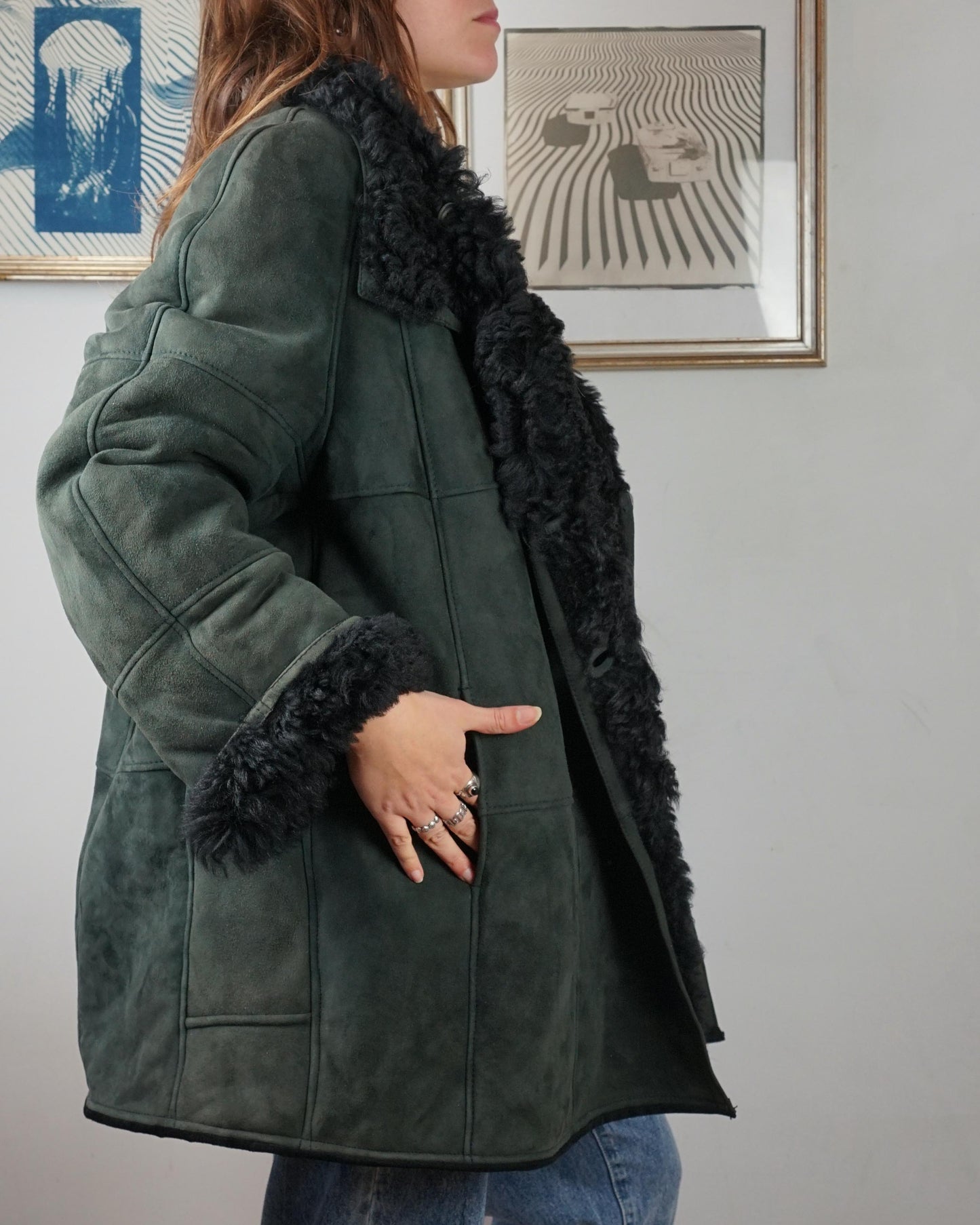 Sherling montone originale grigio